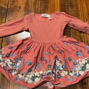 Molo Dusty Rose Floral Kids Dress